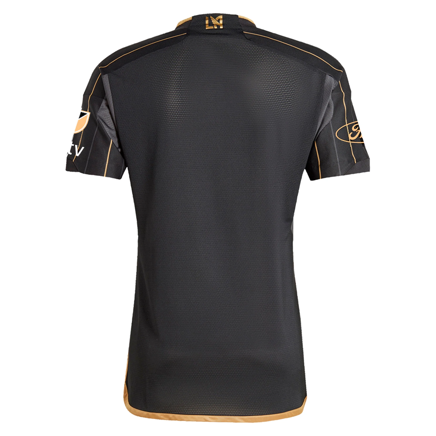 adidas LAFC Home Jersey 2024/2025 with MLS, Apple TV & Ford Patches - Black/Gold Soccer Shirt for Men - Perfect for MLS Games, Fan Collections & Sportswear Enthusiasts