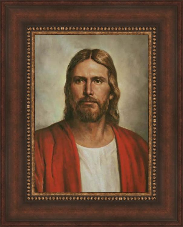 Christ In The Red Robe - Religious Wall Art Decor for Home, Church & Office - Inspirational Christian Painting for Living Room, Bedroom & Worship Spaces