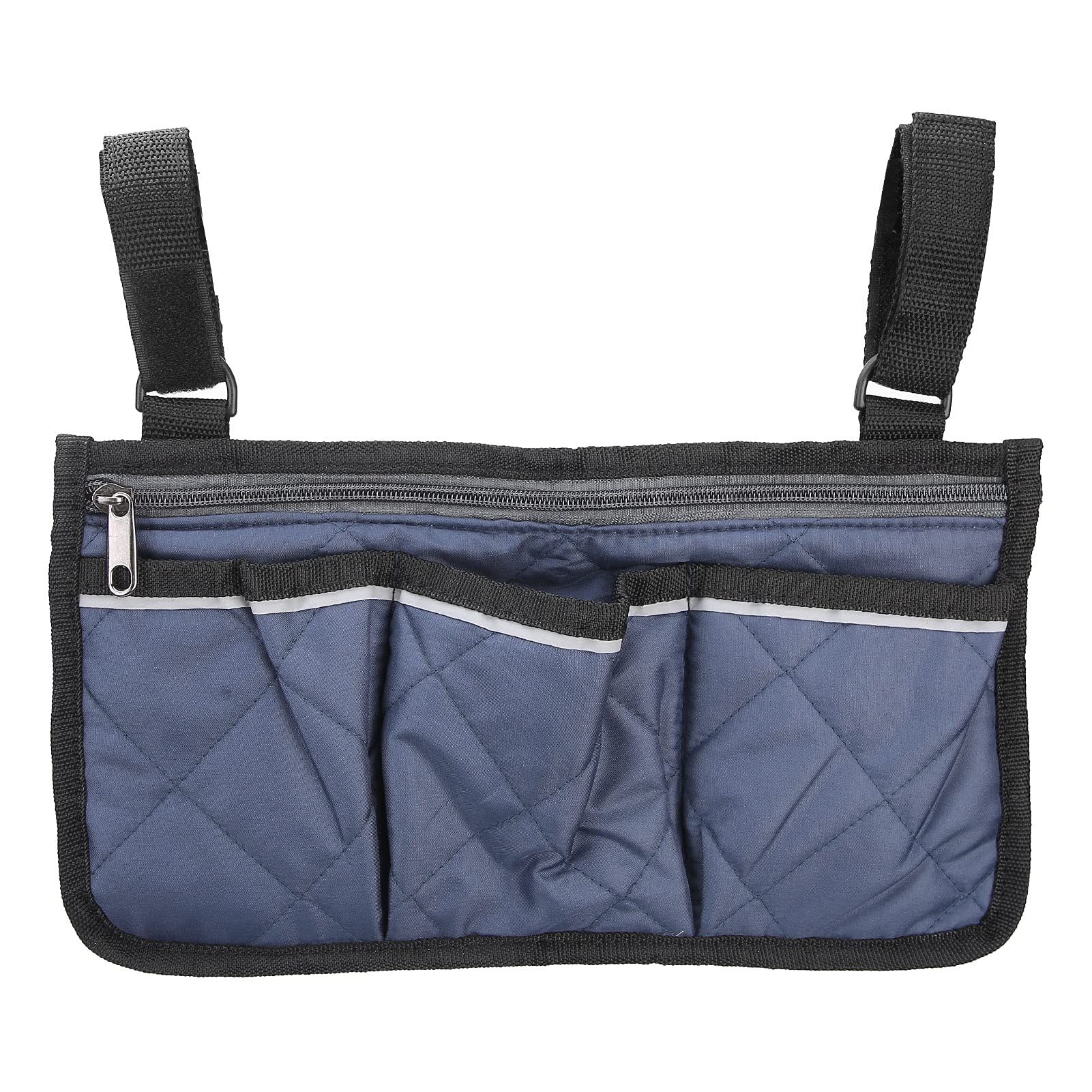 Wheelchair Side Bag - Oxford Fabric Armrest Pouch for Office Chairs & Mobility Devices (Navy Blue) - Perfect for Storage, Organization & Easy Access to Essentials