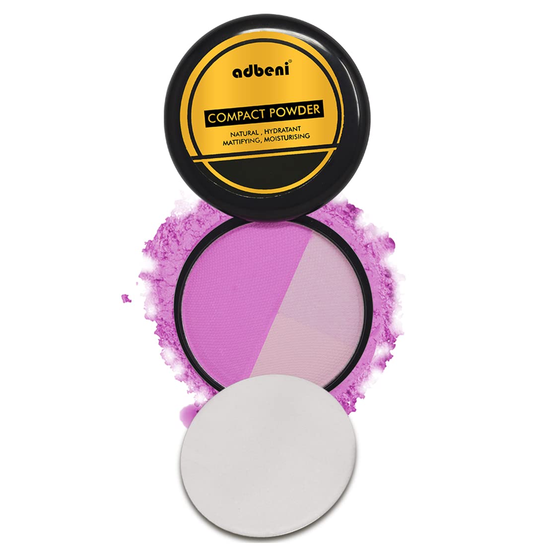 Adbeni Matte Blush & Compressed Powder - Orchid Twilight Shade (BLSHR01) | Long-Lasting Natural Makeup for Day & Night Wear | Perfect for Office, Date Night & Special Occasions