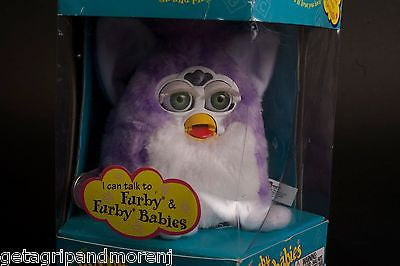 Original 1999 FURBY BABIES Purple & White Collectible Toy - New/Old Stock in Original Box - Excellent Condition - Perfect for Collectors & 90s Nostalgia Gifts