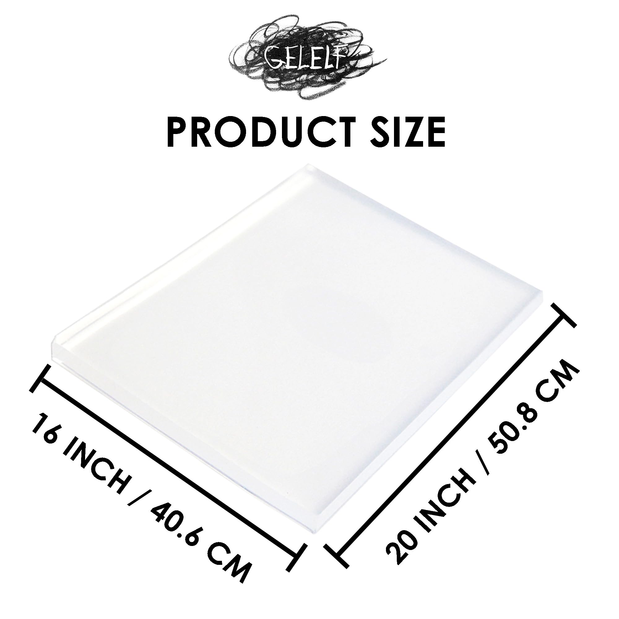 GELELF Upgraded Gel Printing Plate for Gel Printing Art - A2 Size 16