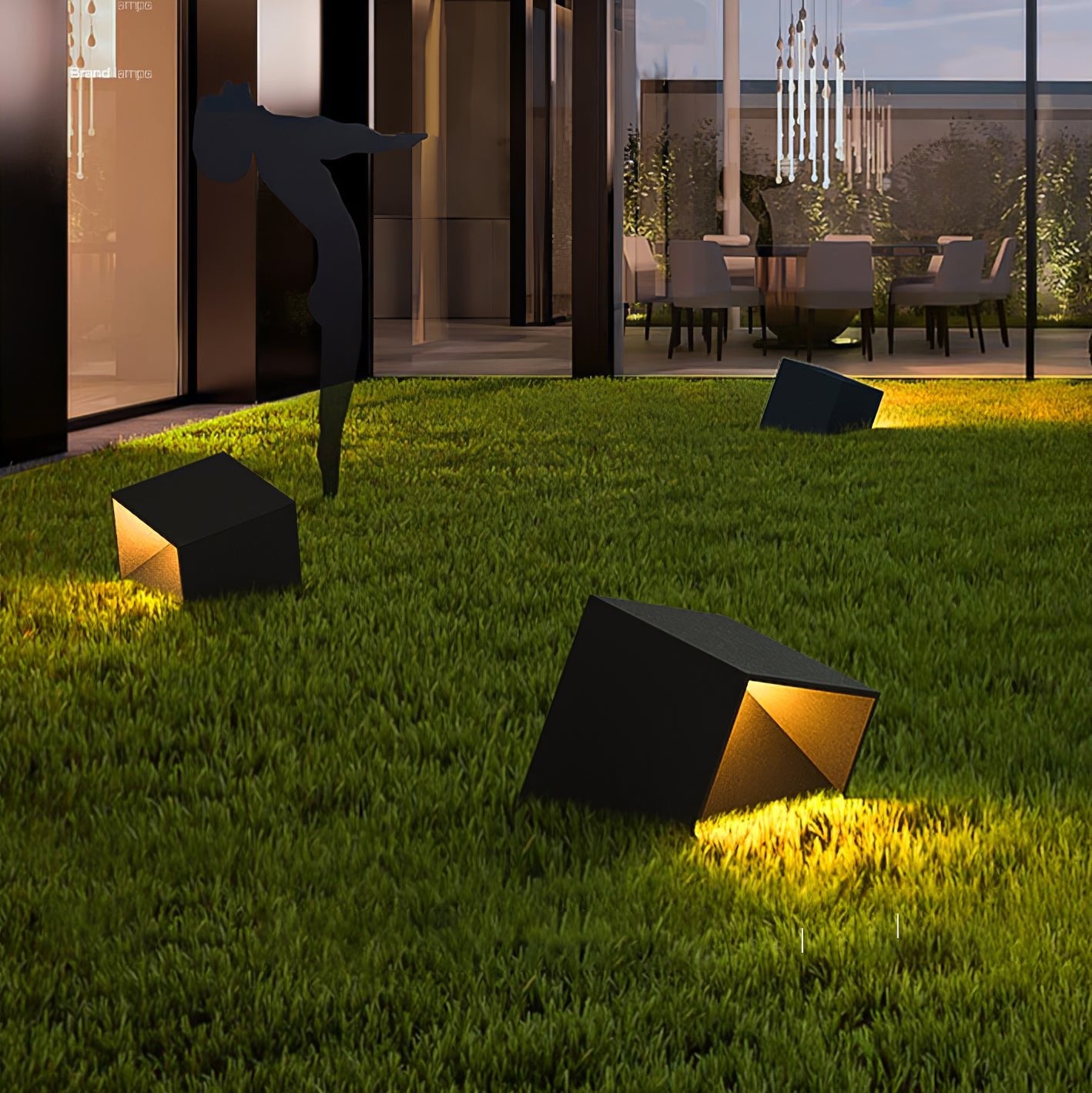 Solar Powered LED Cube Garden Lights - Waterproof Outdoor Decorative Lighting for Patio, Yard, Pathway & Landscape - Warm White & Cool White Options
