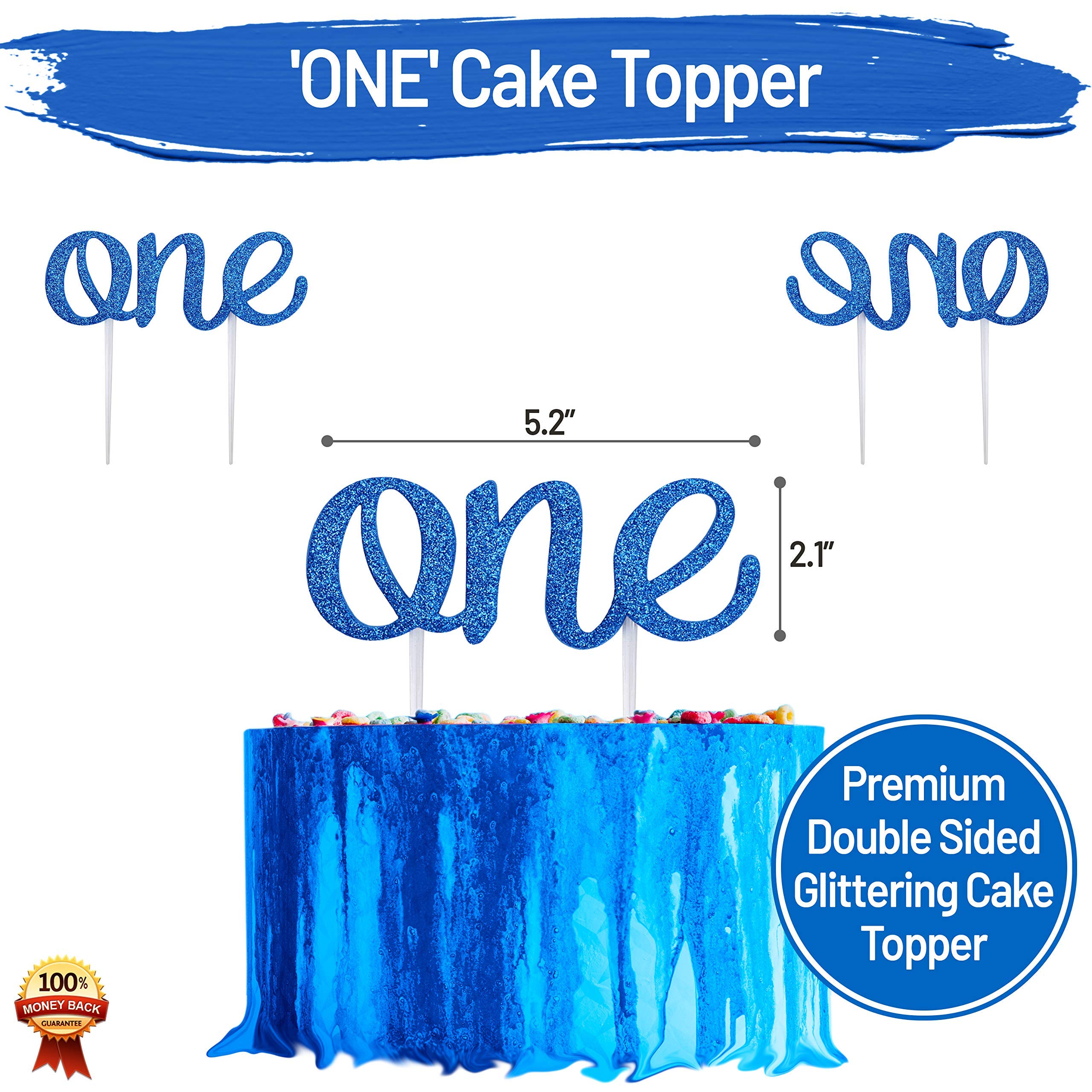 1st Birthday Cake Smash Set for Baby Boy | First Birthday Balloon Box with 24 Balloons | Baby Boy Birthday Party Decorations | Perfect for 1st Birthday Photoshoot & Celebration