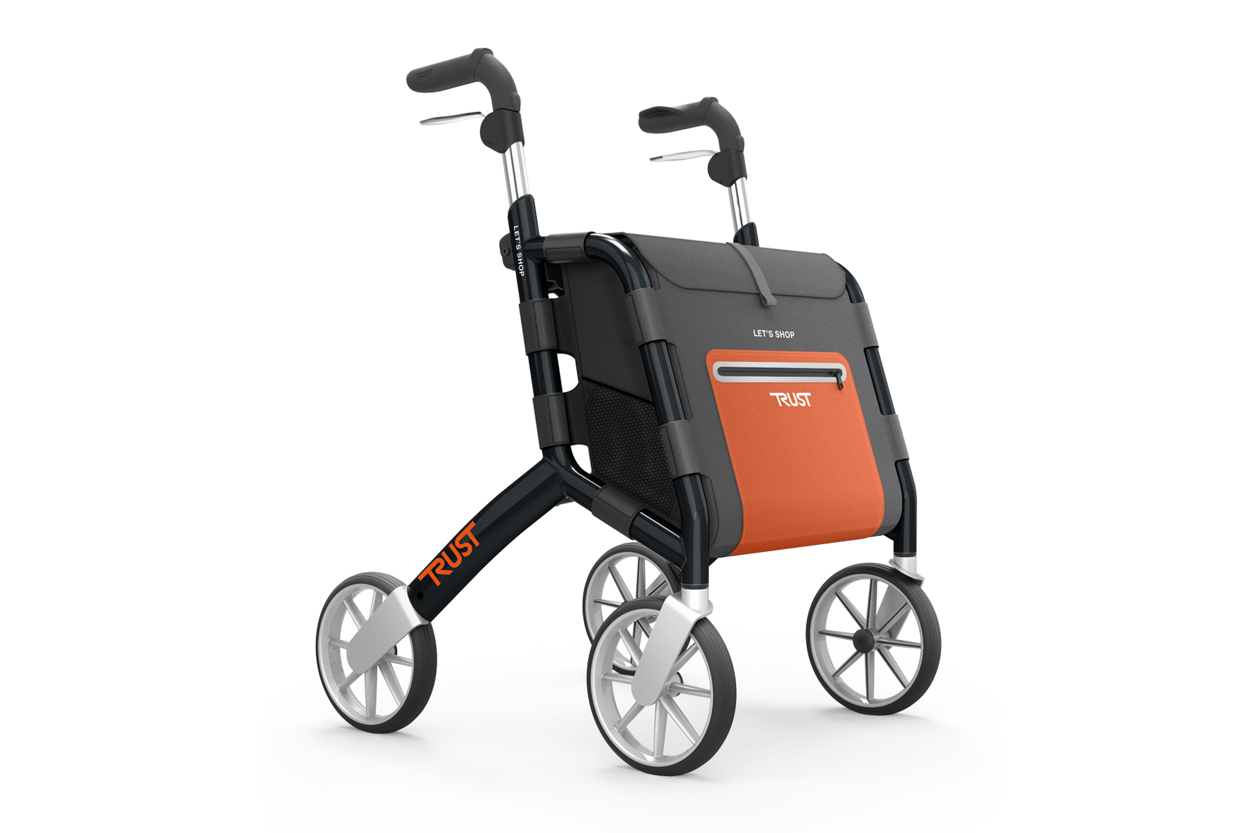 Premium 4-Wheel Rollator Walker with Seat and Basket - Lightweight Folding Mobility Aid for Seniors & Adults - Ideal for Shopping, Travel, and Outdoor Activities
