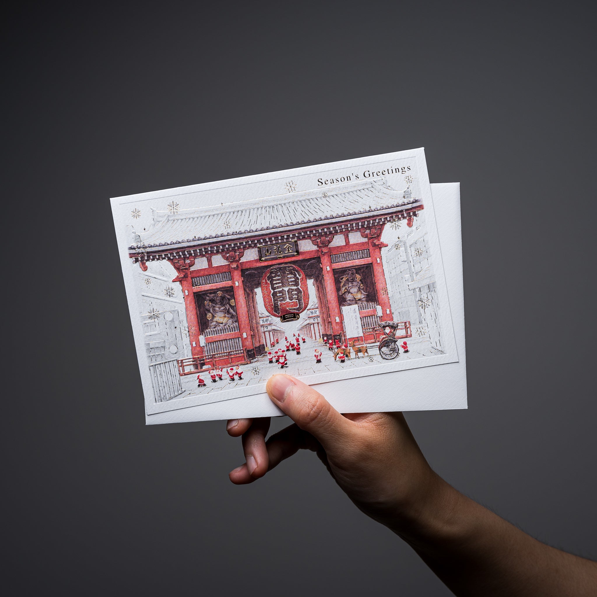 Mini Santa Christmas Gift Card - 15 Unique Japanese Designs for Holiday Gifts, Party Favors & Stocking Stuffers
