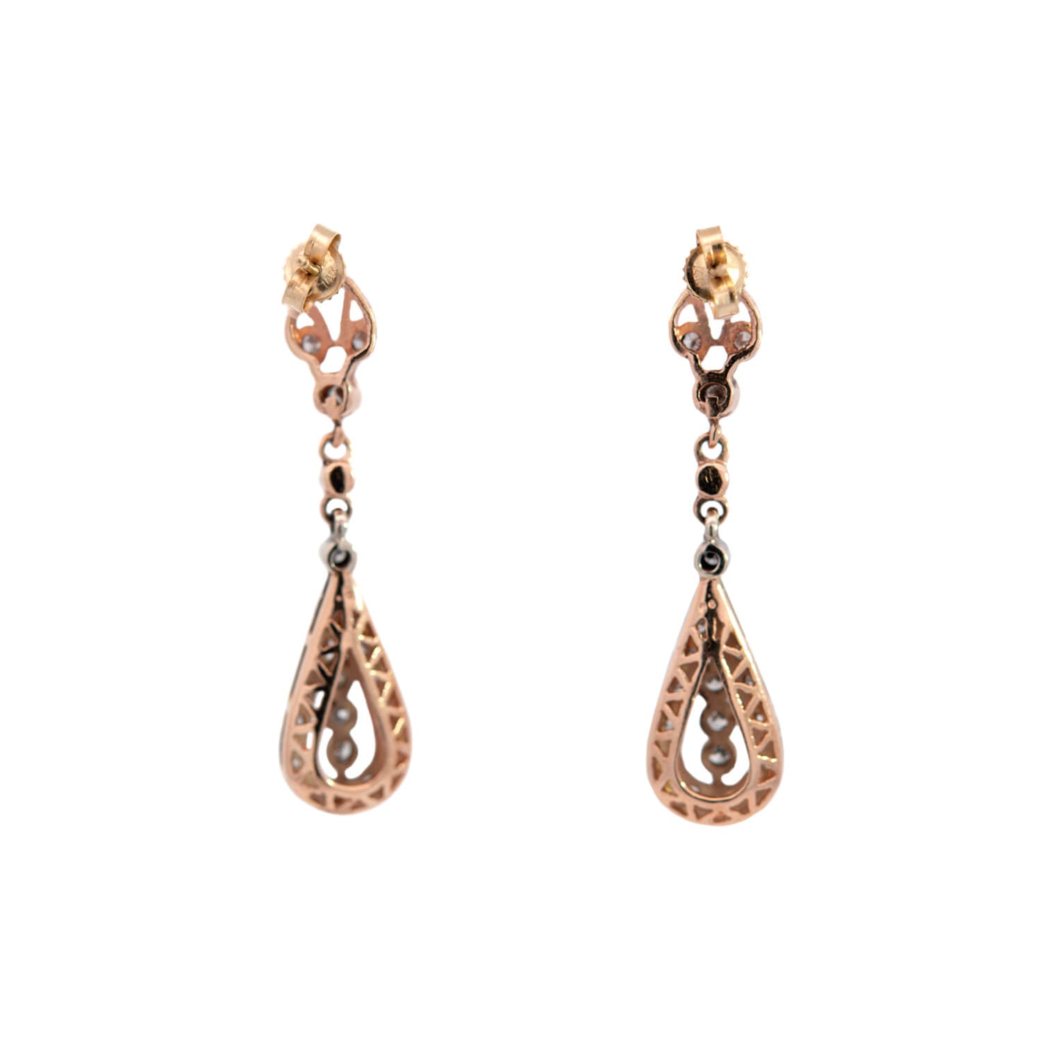 14K Gold Diamond Dangle Earrings 0.90ctw - Elegant Drop Earrings for Women, Perfect for Weddings, Parties & Special Occasions