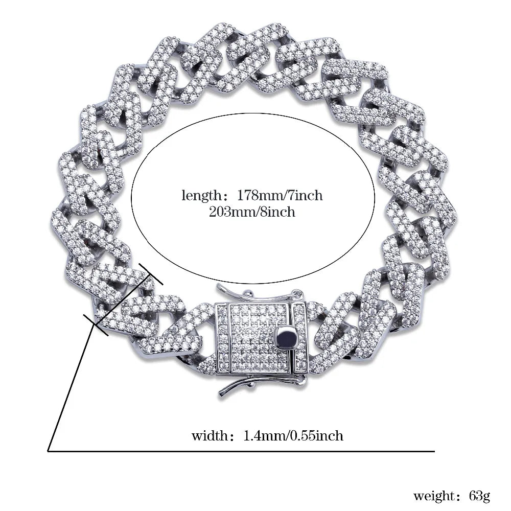 8 Iced Out Diamond Moissanite Bracelet for Women - Luxury Cubic Zirconia Tennis Bracelet - Perfect for Parties, Weddings & Special Occasions