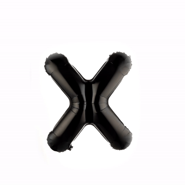 Black Mylar Letter X Balloon - 40