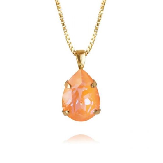 Mini Drop Peach Necklace - Dainty Peach Pendant Jewelry for Women, Elegant & Delicate Necklace for Everyday Wear | Perfect for Casual Outfits, Date Nights & Special Occasions