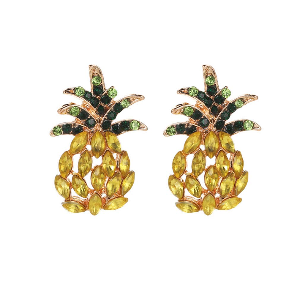 Stylish Pineapple Stud Earrings for Women & Girls - Cute Fruit Jewelry for Summer, Beach Party & Tropical Vacation Accessories