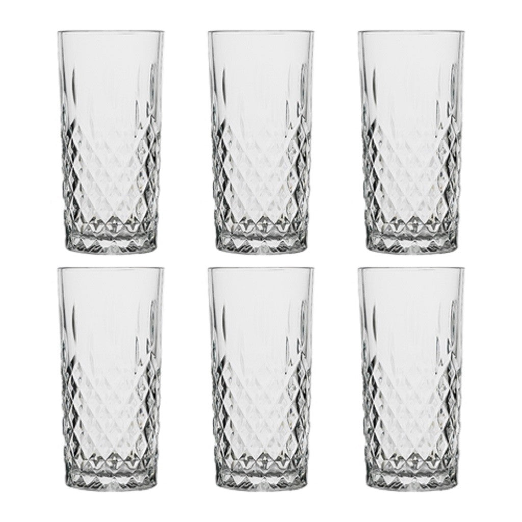 Eco-Friendly Remi Highball Tumblers 320ml (Set of 6) - Perfect for Cocktails, Iced Coffee & Home Bar Use
