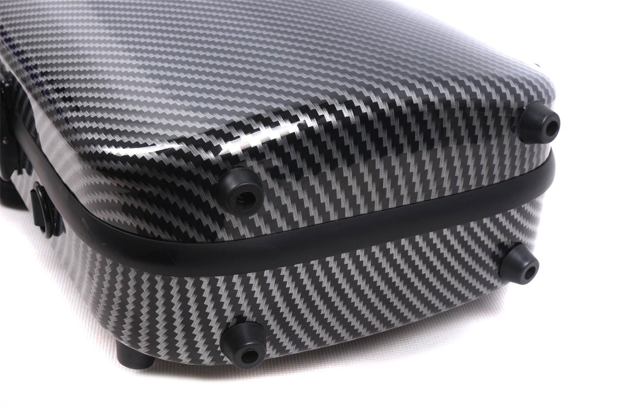 Carbon Fiber Violin Case - Lightweight & Durable Oblong Design for Full Size Violin with Music Sheet Pocket (Black) - Perfect for Travel, Performances & Music Lessons