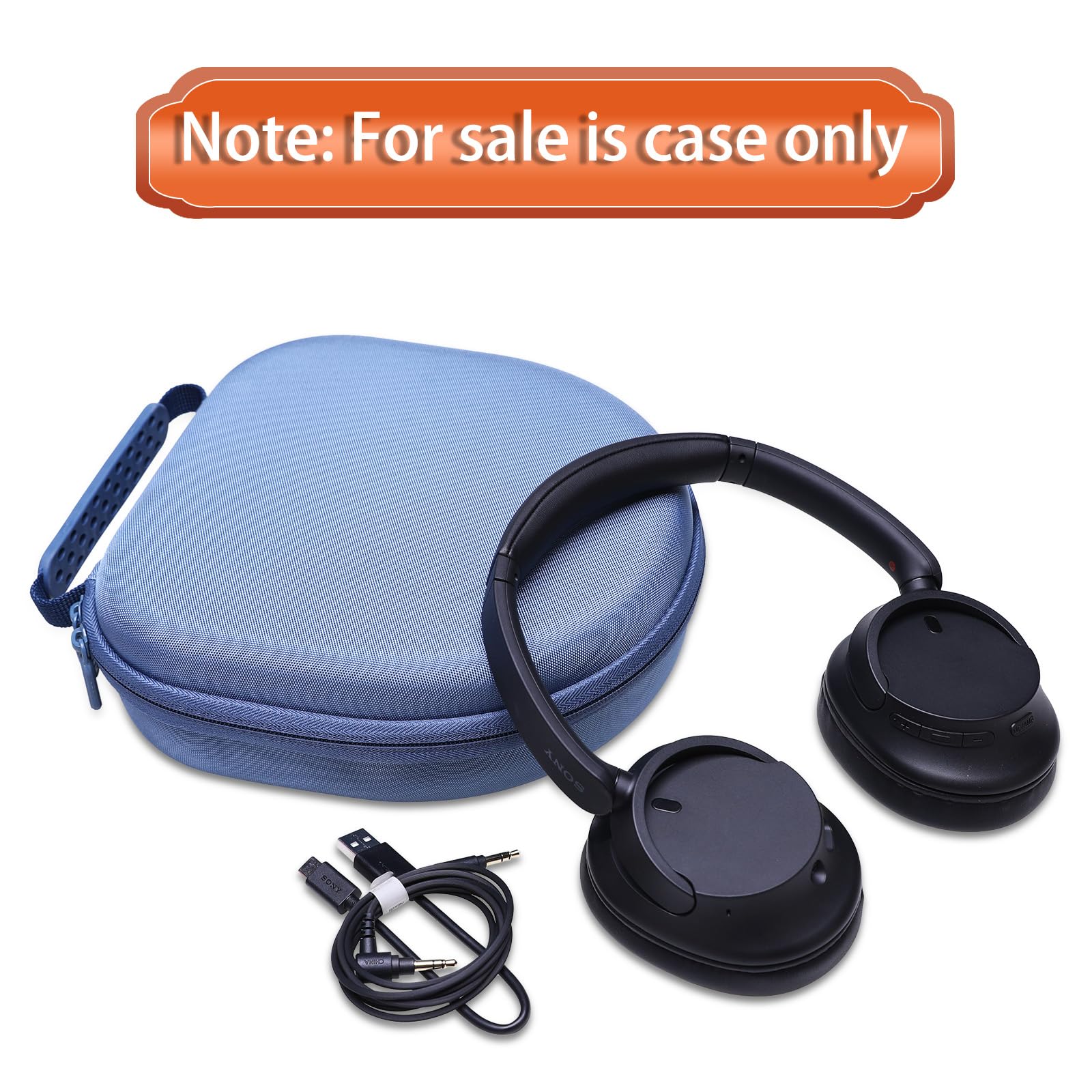 LTGEM Protective Case for Sony WH-CH720N WH-CH520 WH-CH710N WH-CH510 Wireless Headphones - Blue Hard Shell Travel Storage Cover for Noise Canceling Bluetooth Over-Ear Headsets - Perfect for Travel, Commuting & Home Storage