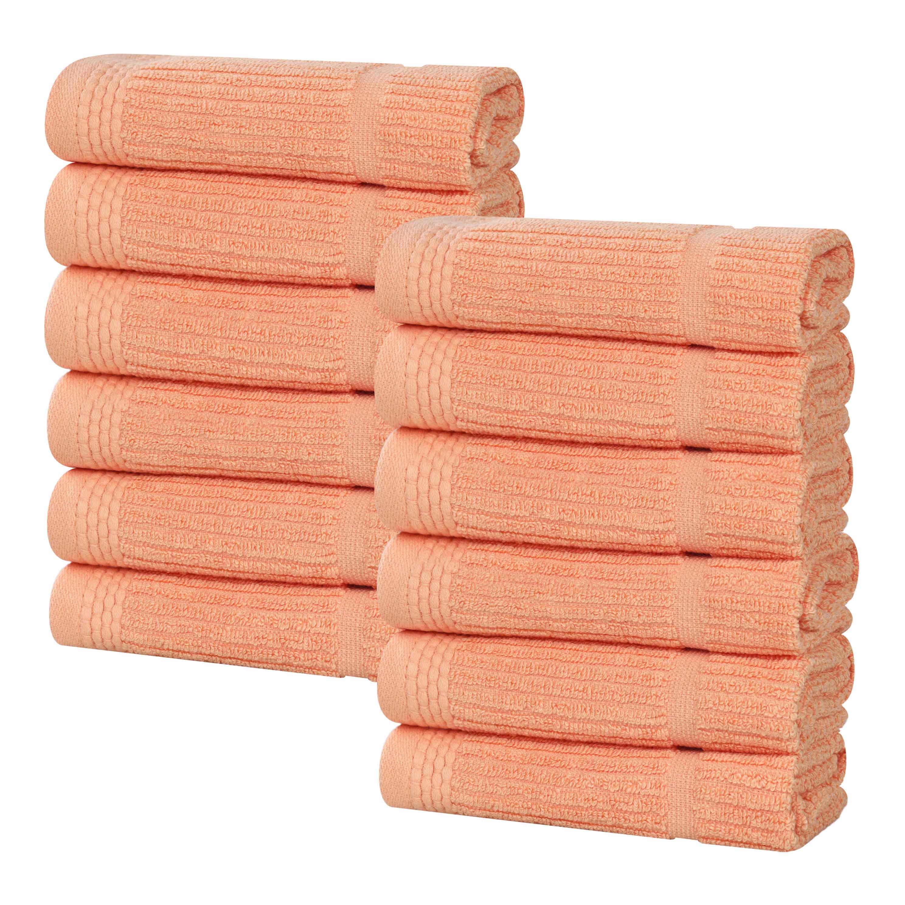 Milo Smart Twist Cotton Solid Face Towels Washcloths - 12 Pack | Soft & Absorbent Bath Towels for Face & Body | Perfect for Gym, Spa, Travel & Daily Skincare Routine