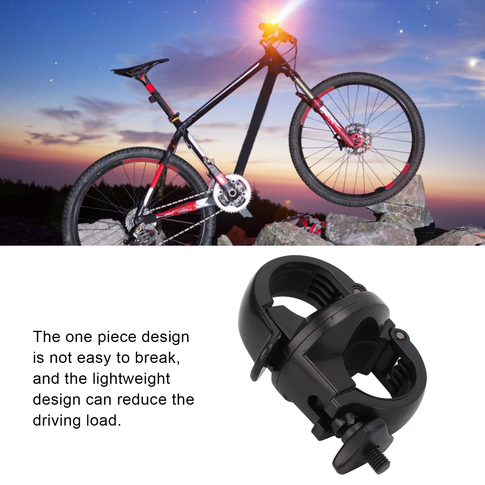 360° Rotating Quick-Install Bike Flashlight Mount - Universal Bicycle Light Holder Bracket for Night Cycling, Commuting & Outdoor Adventures