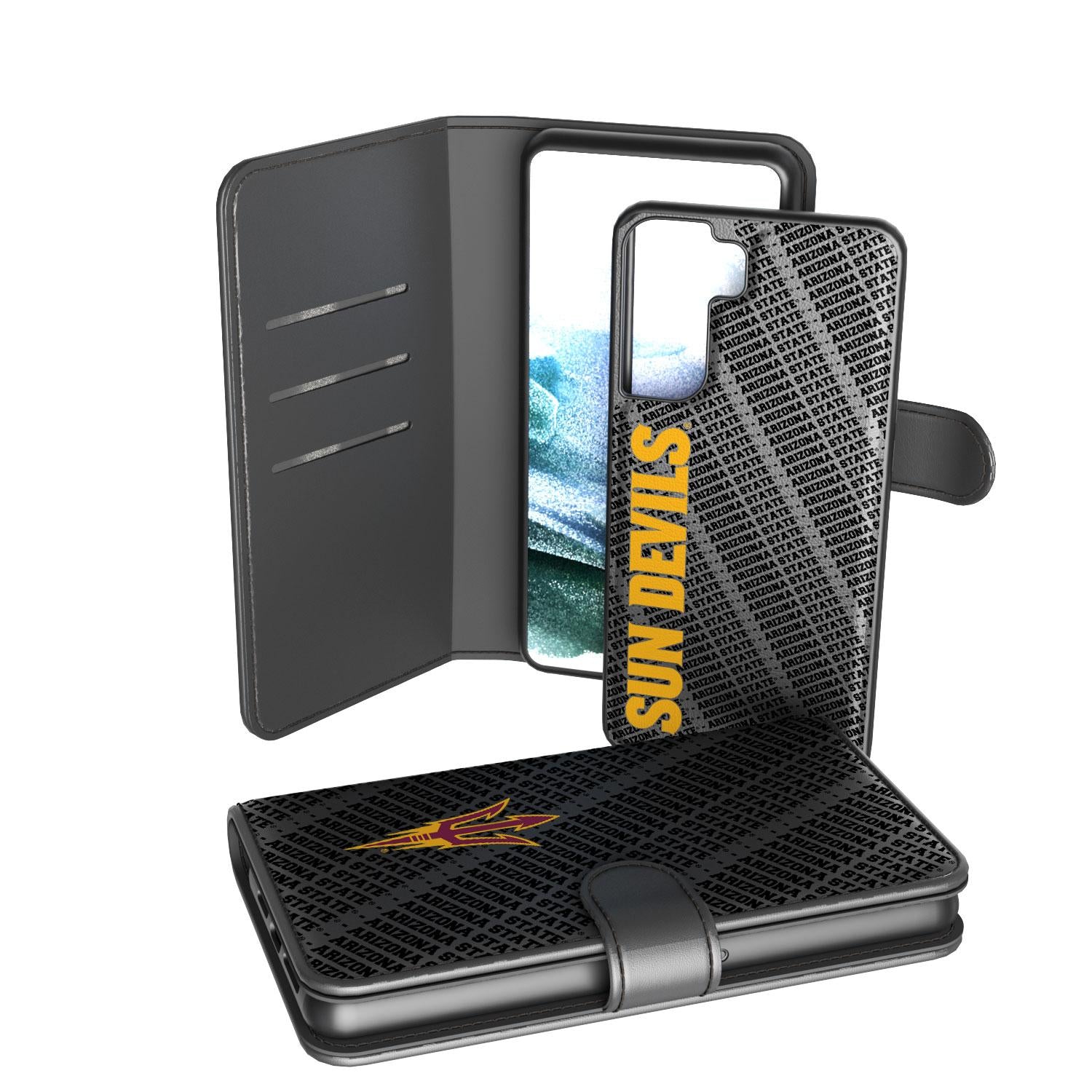 Arizona State Sun Devils Tilt Wallet Case for iPhone - Slim RFID Blocking Credit Card Holder with Kickstand | Perfect for Game Day, Campus Life & Everyday Use