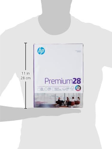 Premium HP Printer Paper 8.5 x 11 Inches, 28 lb Weight - 500 Sheets/Ream, 100 Brightness, FSC Certified, Made in USA (205200R) - Ideal for Home Office, School Projects & Professional Printing