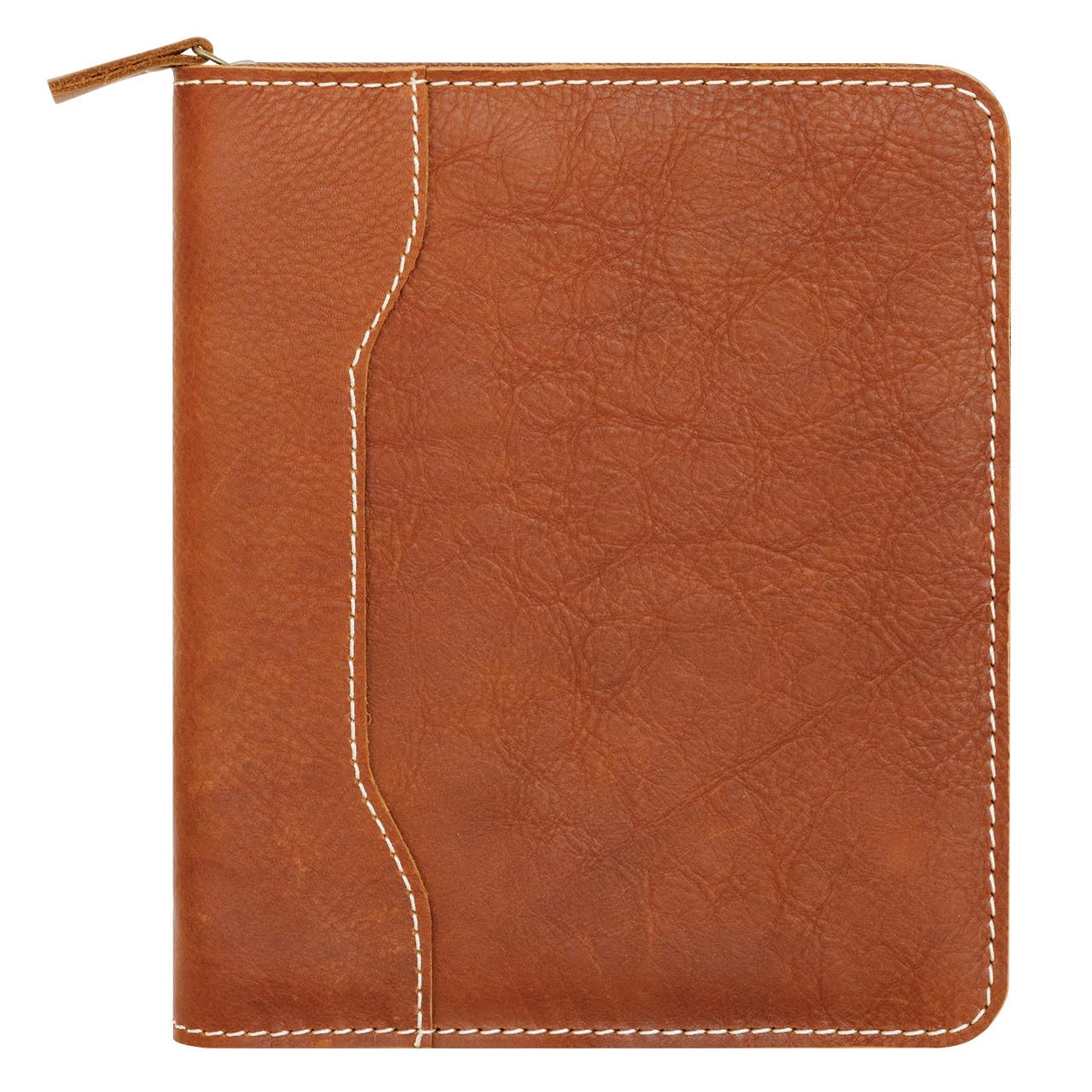 FranklinCovey Colt Leather Zipper Wire-Bound Notebook Cover - Classic Rustic Style for Business & Personal Use | Perfect for Office, Journaling & Travel Organization