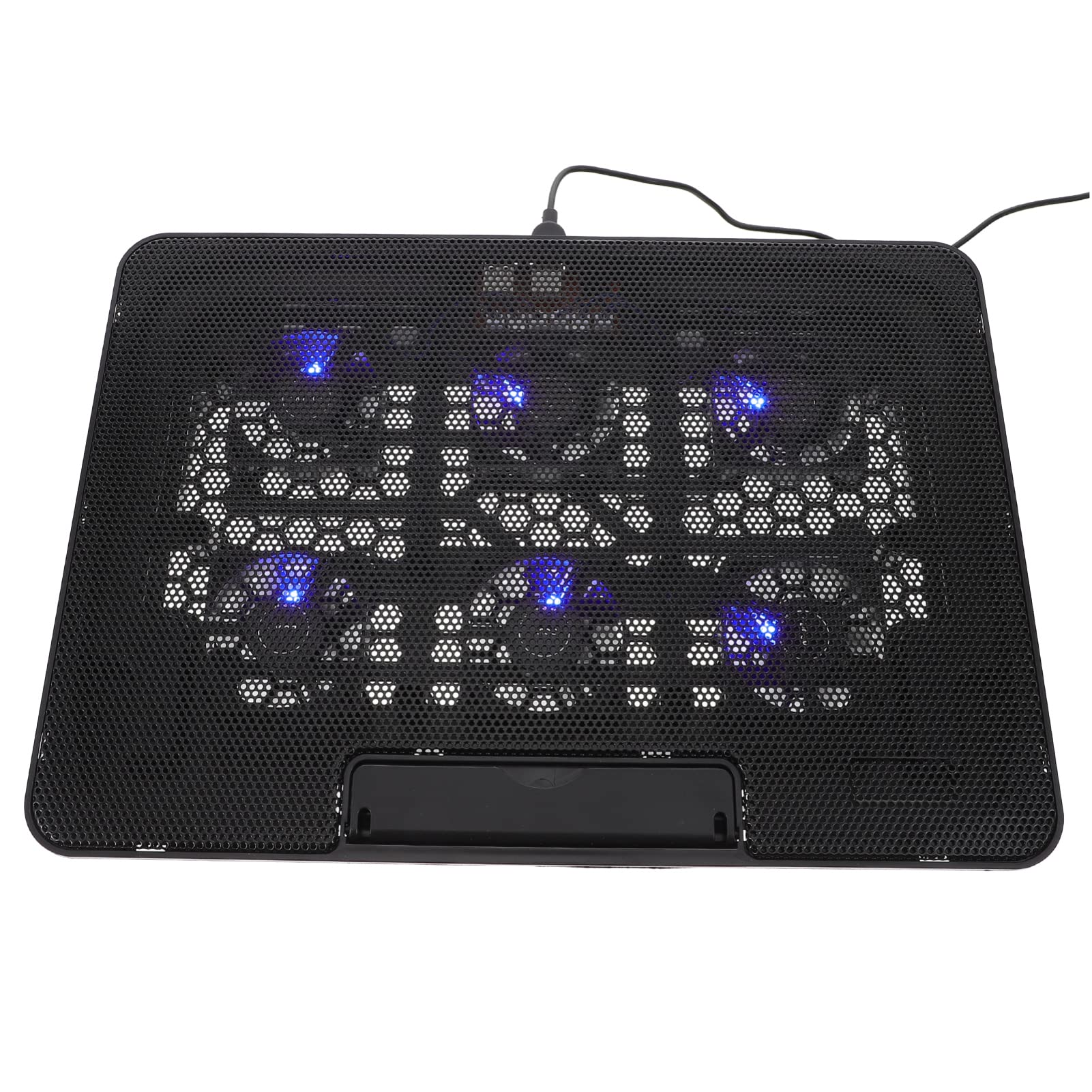 Portable Laptop Cooling Pad with Fan - Adjustable Laptop Stand with Exhaust Cooling System, Plastic Base for Desk Use, Ideal for Gaming, Office, and Home Workspaces