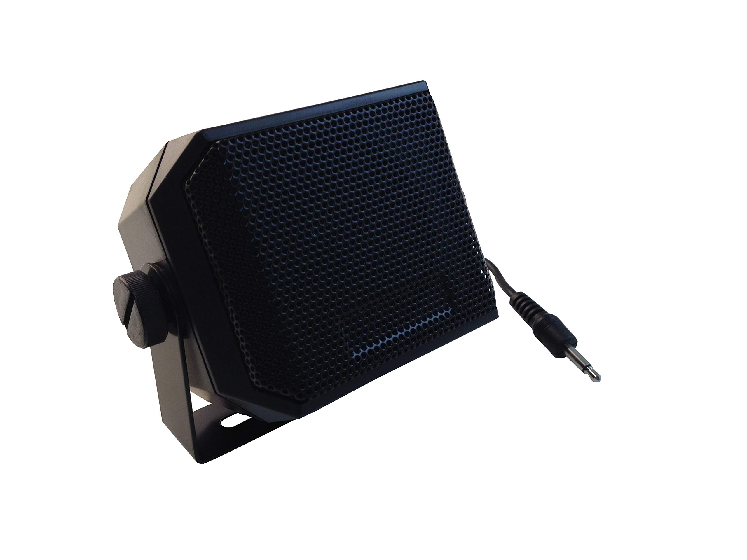 TW-09-STRAIGHT External CB Speaker for Ham Radio & CB Radio - 5W Power, 1.8M Cable with 3.5mm Mono Straight Plug & Swivel Bracket - Perfect for Mobile Transceiver Communication in Vehicles & Emergency Situations