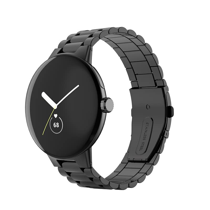 Premium Stainless Steel Watch Band Compatible with Google Pixel Watch 3 41mm/Pixel Watch 2 - Durable Metal Replacement Strap with Secure Buckle for Men & Women | Perfect for Work, Gym & Everyday Wear