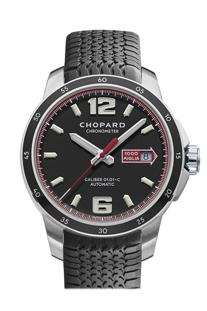 Chopard GTS Black Rubber Strap Watch with Black Dial - Model 168565/3001 - Luxury Sports Watch for Men, Perfect for Business, Formal Events & Everyday Wear