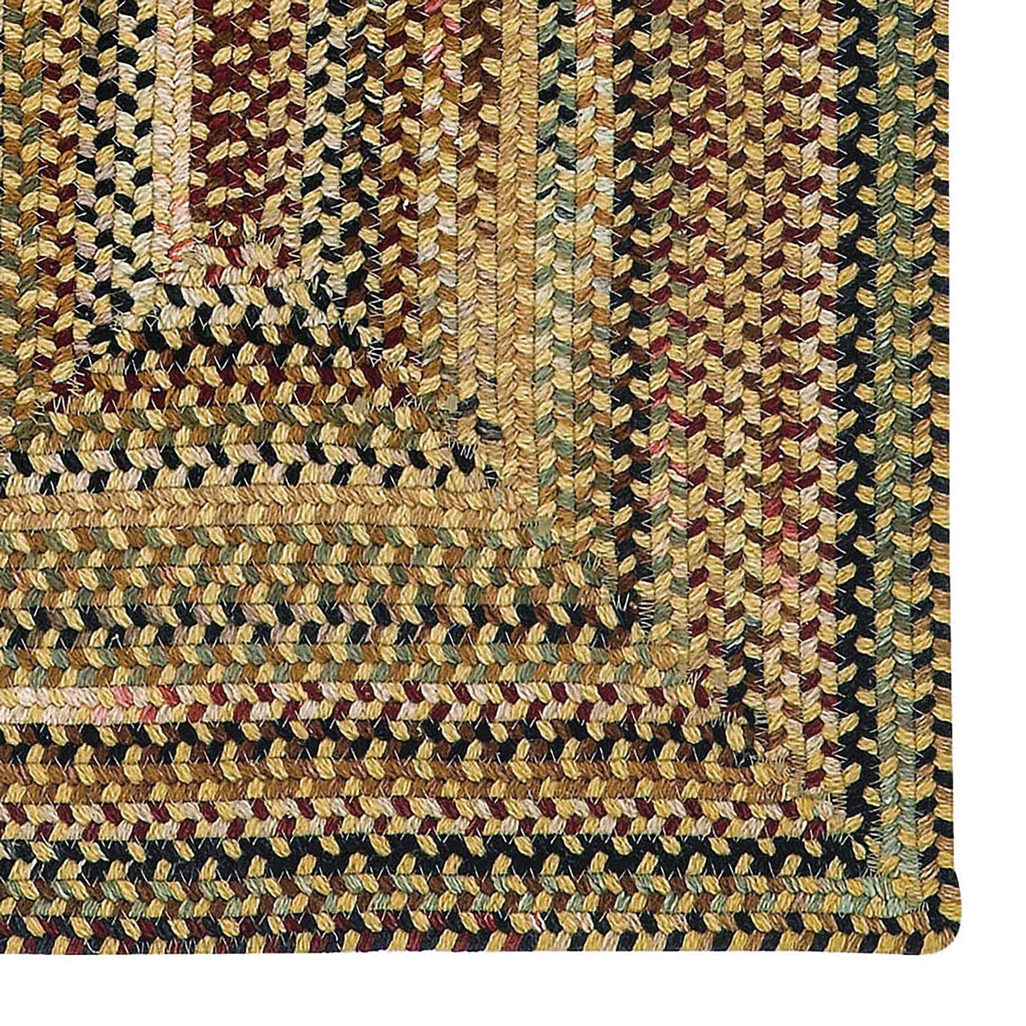 Capel Rugs Bangor Rectangle Braided Runner Rug 2x8 Feet - Amber Brown Handwoven Jute Entryway Rug for Hallway, Kitchen, Bedroom & High Traffic Areas