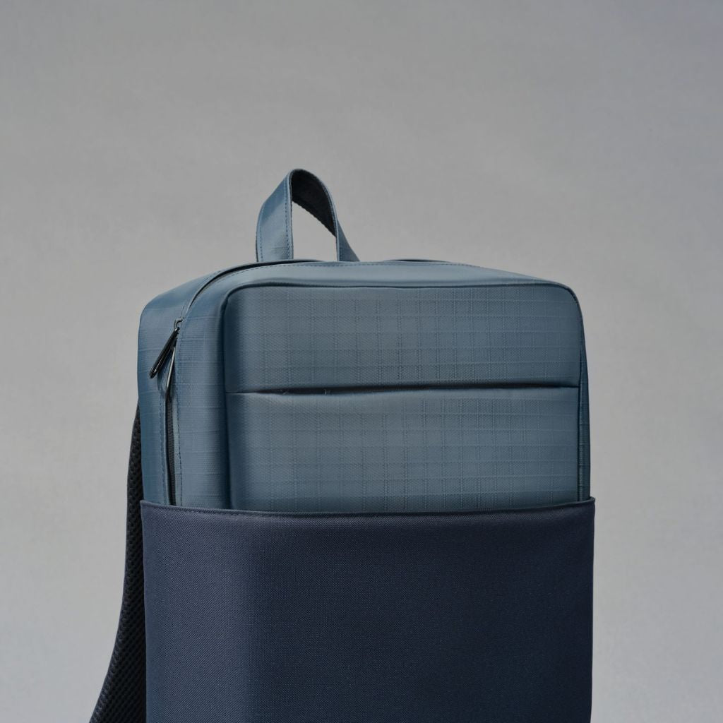 Evol Byron 15.6 Inch Laptop Business Backpack for Men & Women - Water-Resistant Navy Blue Computer Bag - Perfect for Office, Travel, and School Commute
