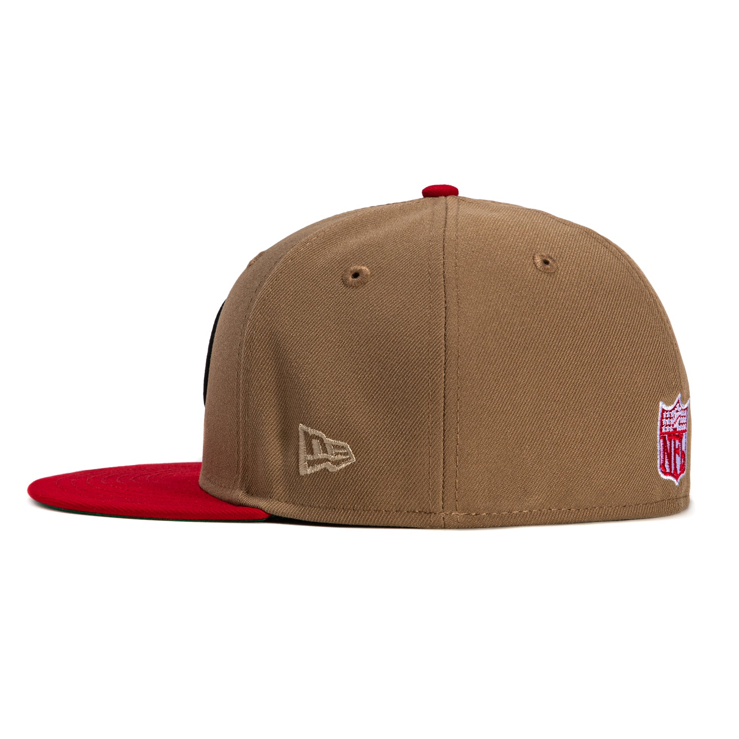 New Era 59Fifty San Francisco 49ers 1990 Super Bowl Patch Snapback Hat - Khaki & Red - Official NFL Licensed Cap for Football Fans & Collectors - Perfect for Game Day, Tailgating, and Sports Memorabilia Display