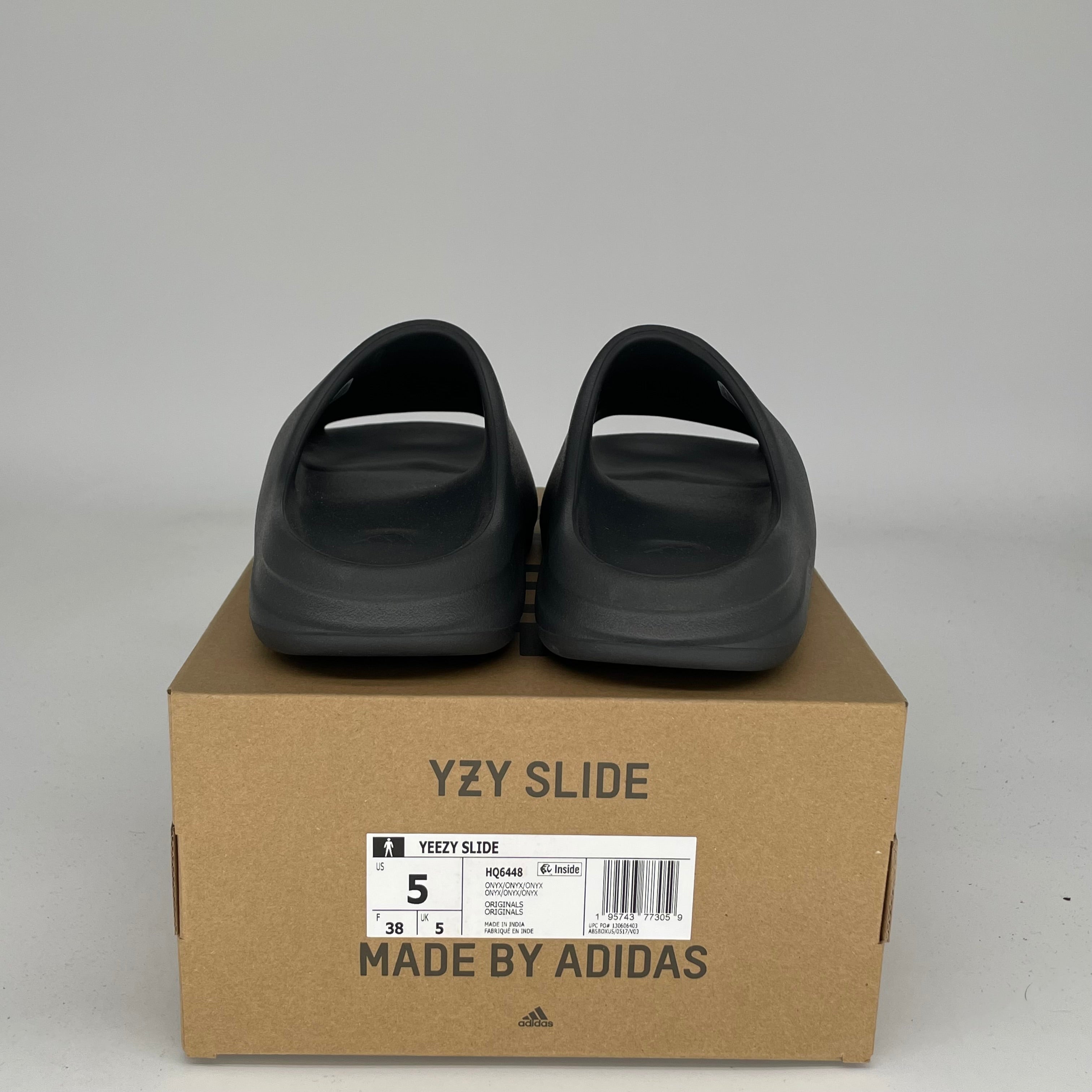 Adidas Yeezy Slide Onyx - Size 5 HQ6448 | Comfortable Unisex Slides for Men & Women - Perfect for Poolside, Beach, Gym & Casual Wear