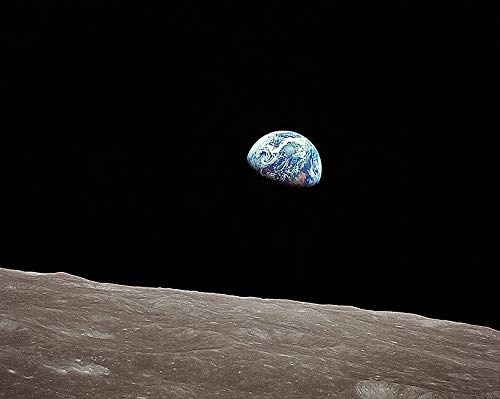 Apollo 8 Earthrise From The Moon Poster - 20x30 Inch Laminated Wall Art with Vibrant Colors & HD Print - Perfect for Home, Office & Classroom Decor - Space-Themed Gift for Astronomy Lovers