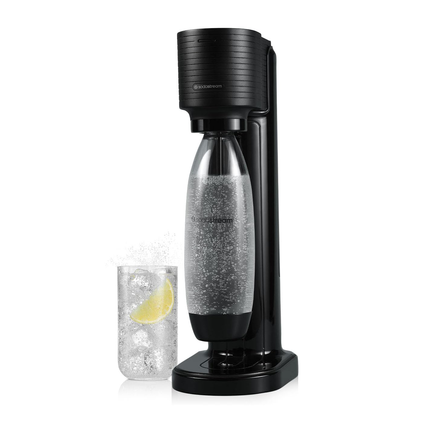 SodaStream Gaia Sparkling Water Maker Machine - Black | Make Carbonated Drinks at Home | Perfect for Parties, Kitchen & Office Use