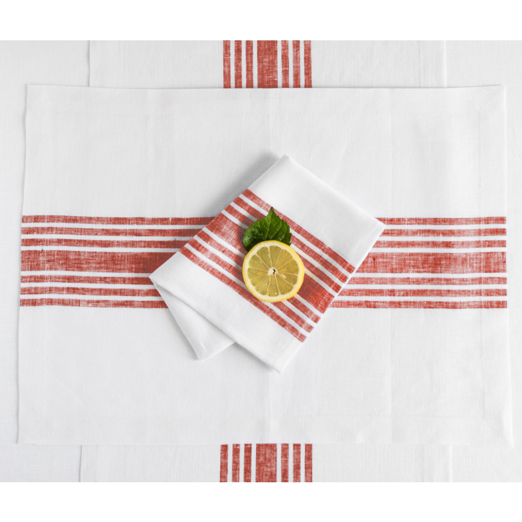 Farmhouse Style Placemats Set of 4 - Rustic Cotton Table Mats for Dining Room, Kitchen & Holiday Decor - Perfect for Thanksgiving, Christmas & Everyday Use