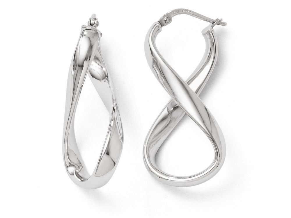 Sterling Silver Twisted Hoop Earrings for Women - Polished & Shiny Fashion Jewelry - Perfect for Parties, Weddings & Everyday Wear