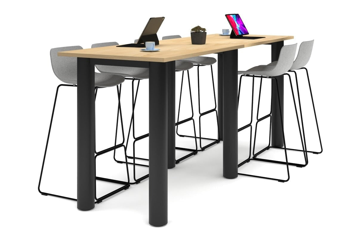 Quadro Cylinder Legs Large Counter Table 2400L x 800W - Durable Metal Frame for Kitchen Island, Restaurant Bar, or Commercial Workspace