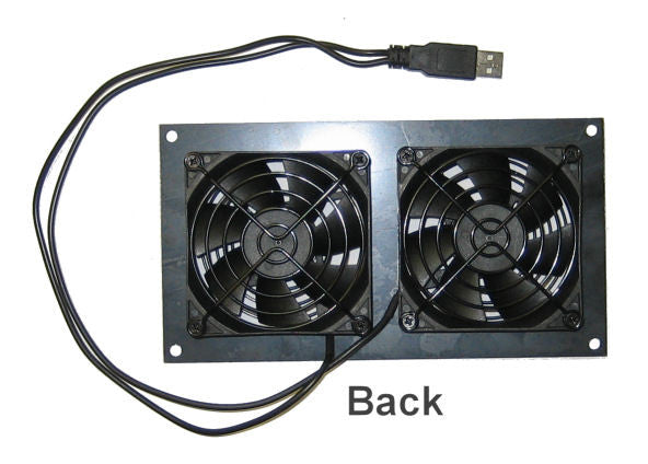 Cabcool 802U Dual 80mm USB Powered PC Case Cooling Fan Kit - Quiet Cooling Solution for Gaming PC, Home Office & Server Cabinets