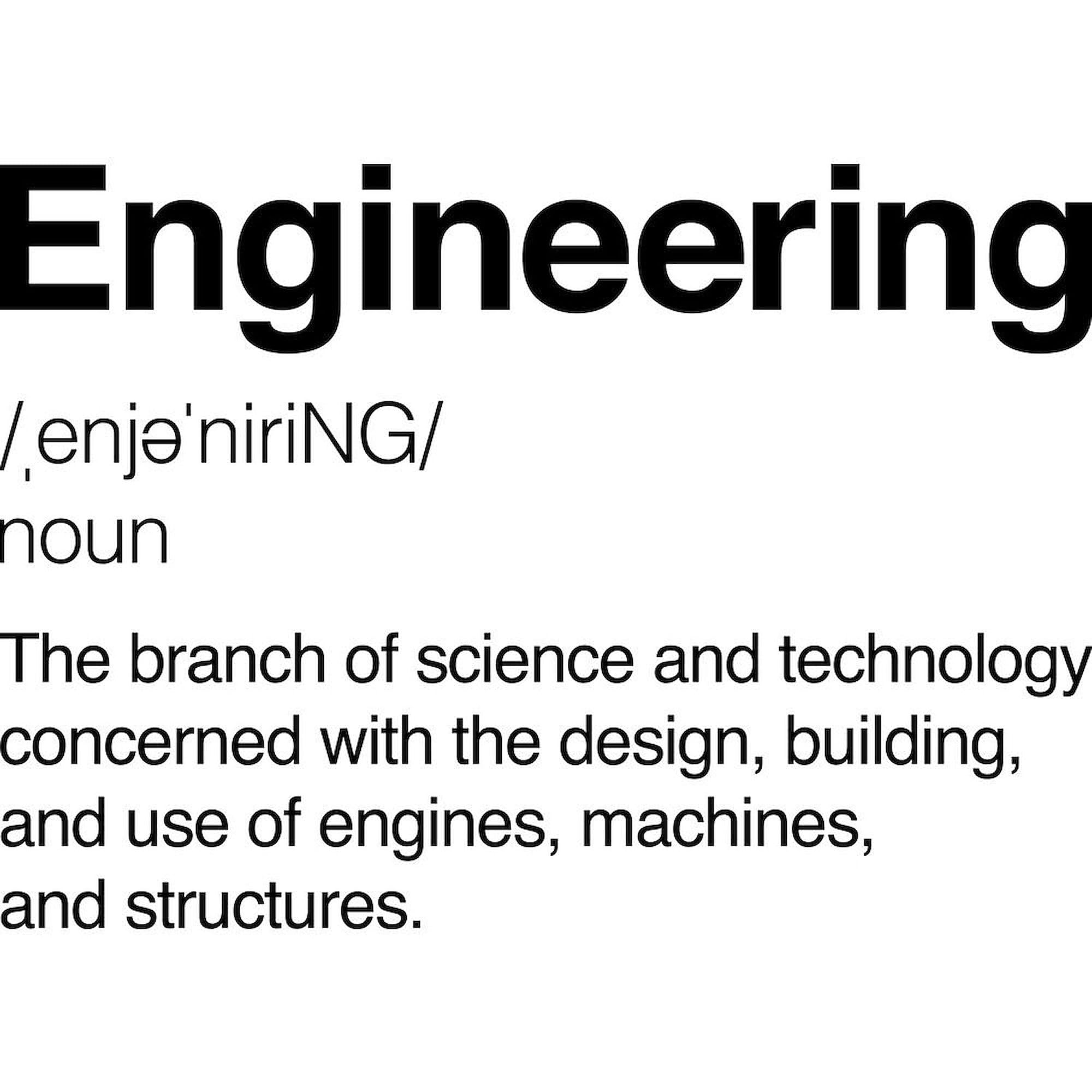 Engineering Definition Ceramic Coffee Mug 11 oz (325 ml) - Perfect for Engineers, Students & Office Use - Ideal Gift for Coffee Lovers