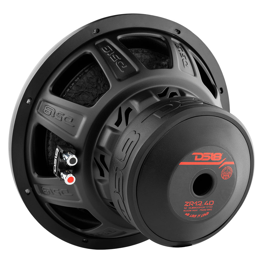 ZR 12 Inch Car Subwoofer - 750 Watts RMS Power, Dual Voice Coil (DVC), 4 Ohm Impedance - Perfect for Car Audio Systems & Bass Enthusiasts