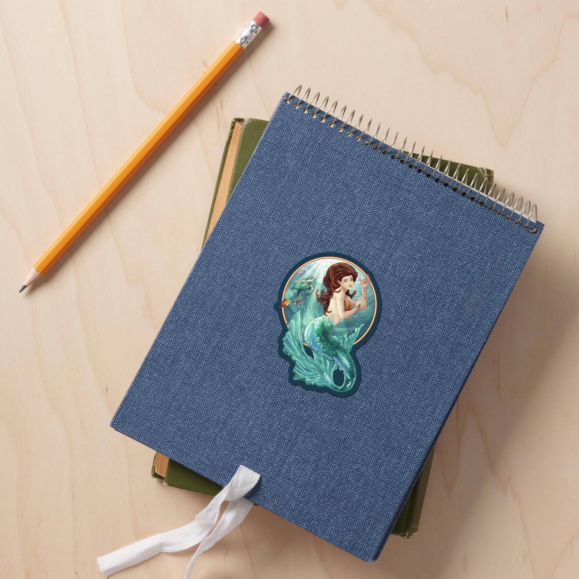 Premium Waterproof Vinyl Die Cut Mermaid Sticker (Blue Tail) - 1 to 3 Inch Decal for Cars, Water Bottles, Laptops, Coolers - Perfect for DIY Crafts, Scrapbooking & Personalizing Your Belongings