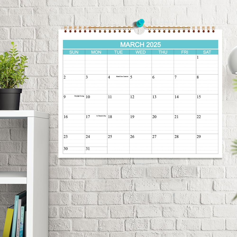 2025-2026 Wall Calendar (March 2025 - June 2026) | 16-Month Planner with Thick Paper for Home & Office Organization | 8.5