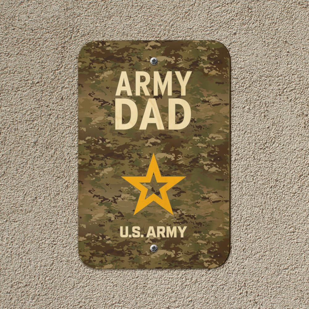 U.S. Army Dad Metal Sign - Patriotic Home Office Decor, Military Appreciation Gift for Veterans & Soldiers - Perfect for Man Cave, Office Wall, or Military Themed Room