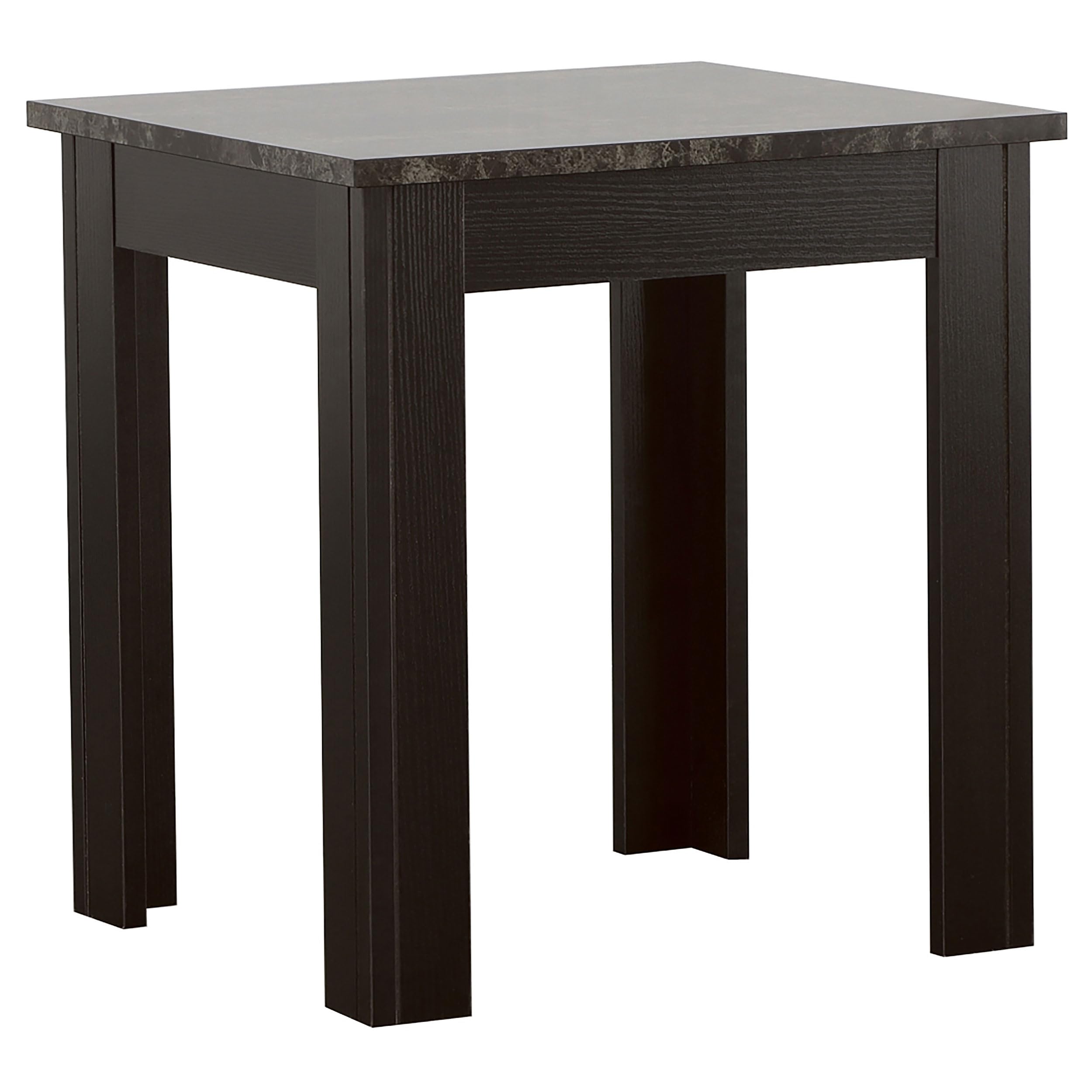 Coaster Home Furnishings Silas 3-Piece Faux-Marble Top Occasional Table Set - Black End Tables for Living Room, Bedroom & Office Decor