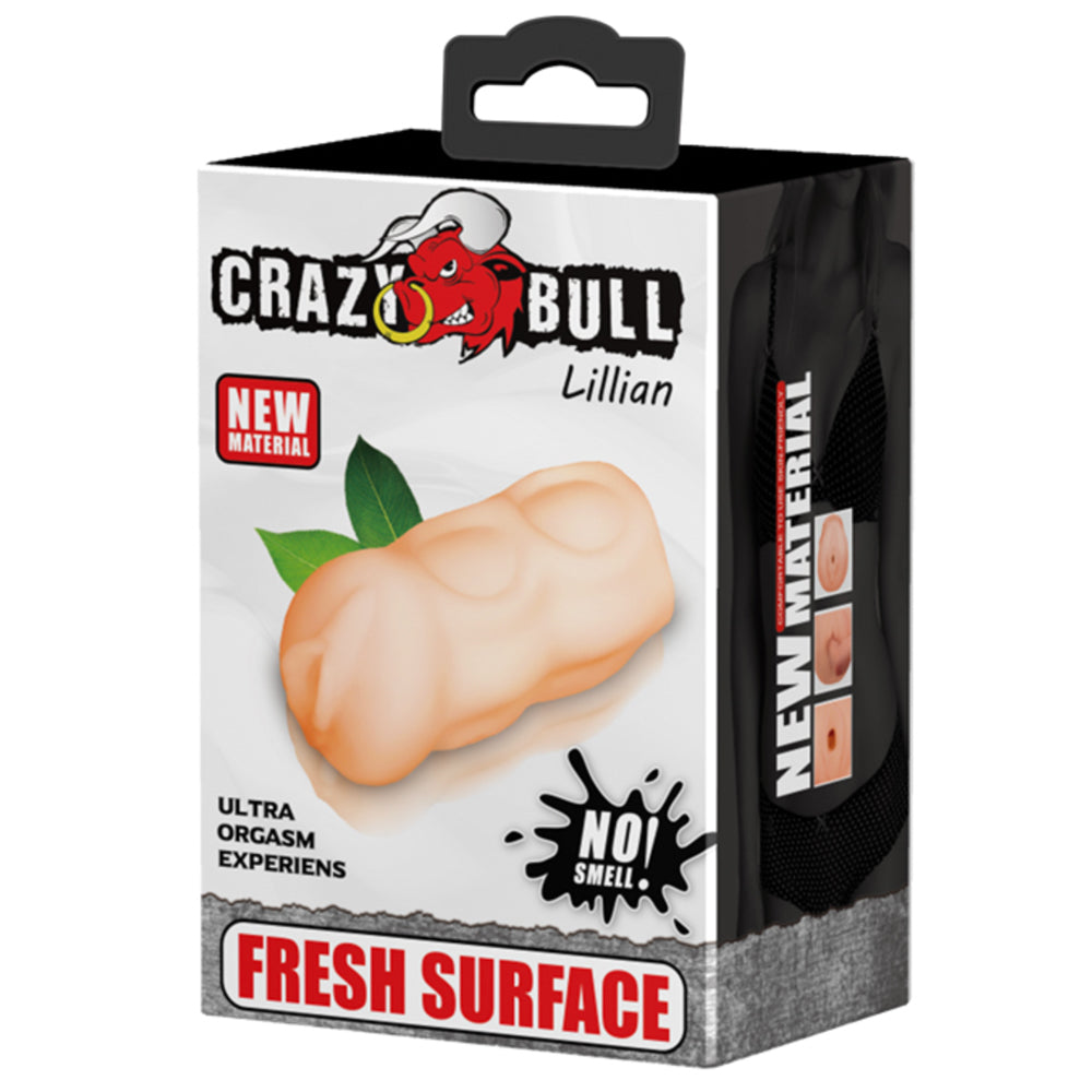 Crazy Bull Lillian Male Masturbator - Realistic Vagina Sleeve for Men with Suction & Vibration - Perfect for Solo Pleasure & Couples Play