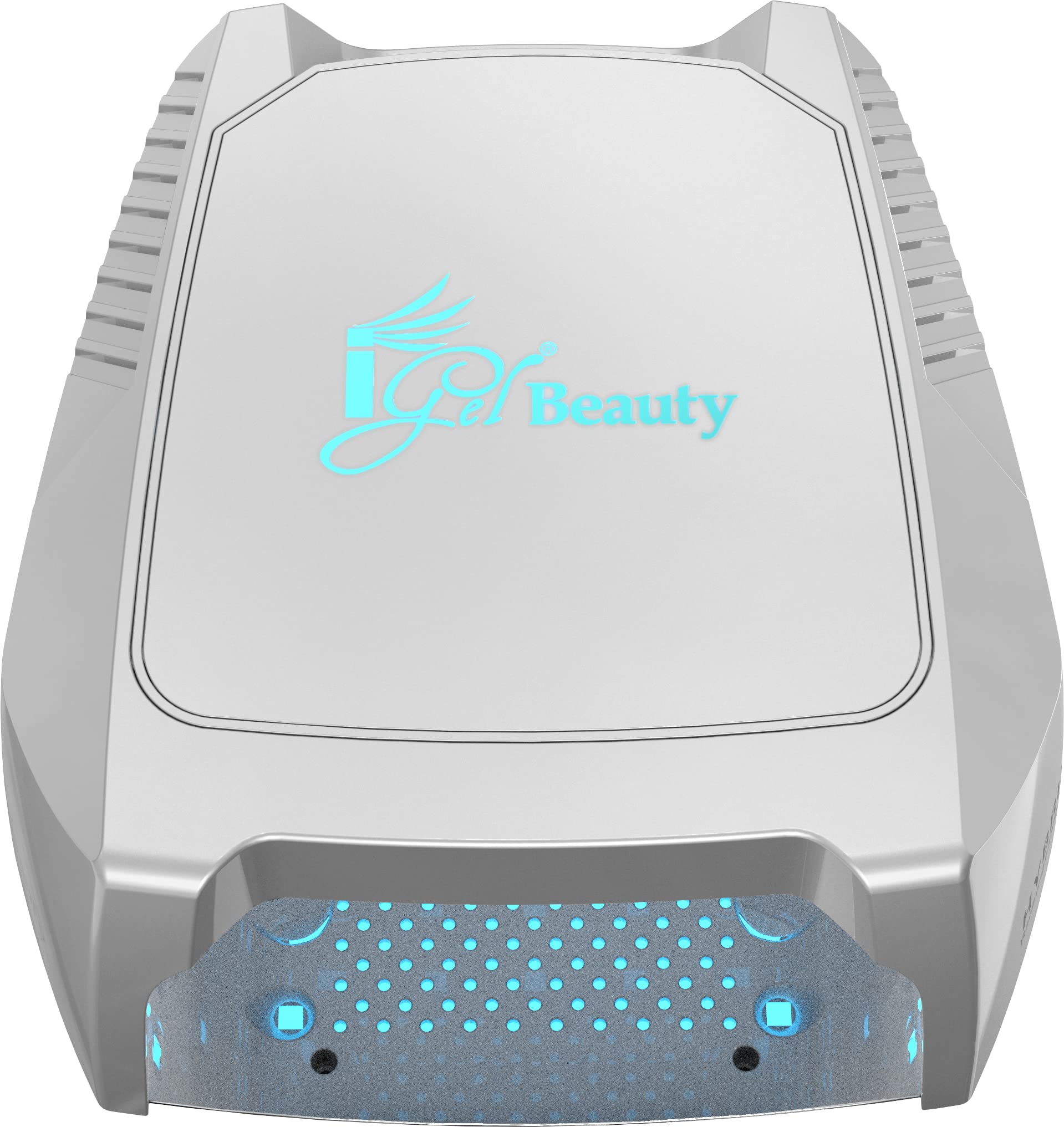 iGel Hybrid Pro Rechargeable Professional UV LED Nail Lamp for Gel Polish - Acrylic Plastic & Stainless Steel Design (Silver) - Perfect for Home Nail Salons & DIY Manicures