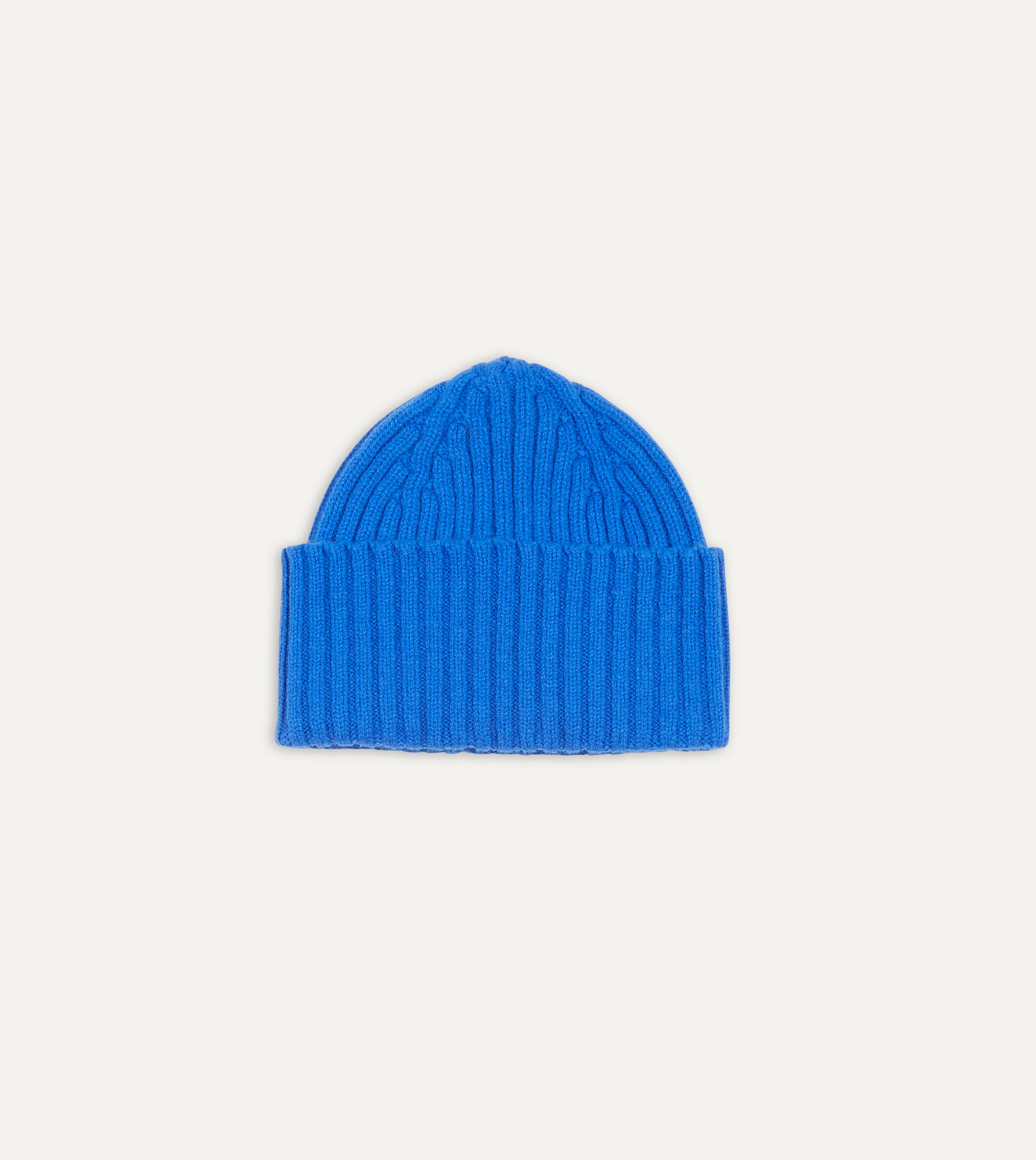 Cozy Blue Lambswool Ribbed Knit Beanie Hat for Men & Women - Winter Warm Fleece Lined Skull Cap - Perfect for Cold Weather, Outdoor Activities & Casual Fashion