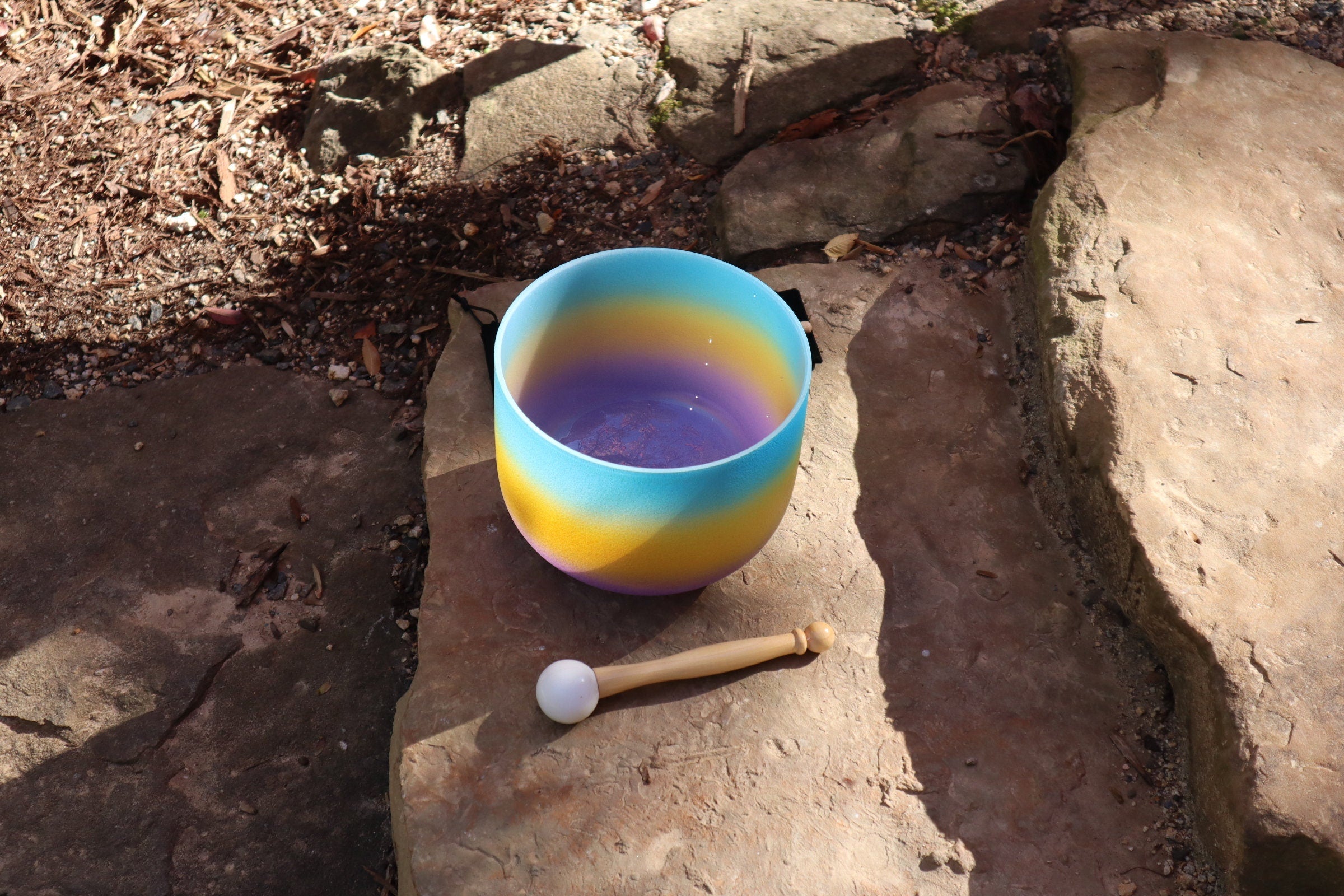 432Hz Agave 8 Throat Chakra G Note Crystal Singing Bowl Set with Mallet, Padded Carry Case & 528Hz Solfeggio Tuning Fork - Perfect for Meditation, Sound Healing and Chakra Balancing