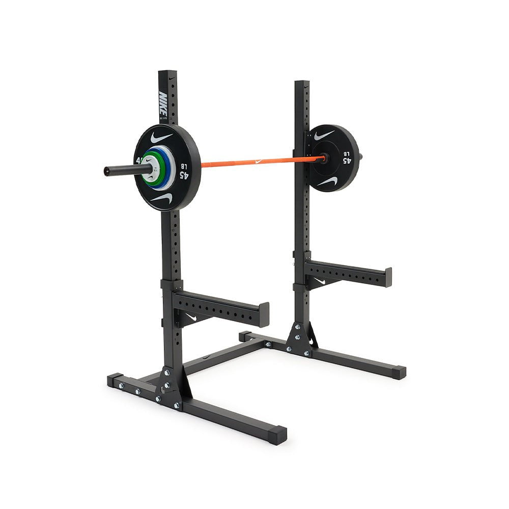 Nike Strength Squat Stand with Weight Plates & Barbell – Heavy Duty Home Gym Equipment for Strength Training & CrossFit Workouts