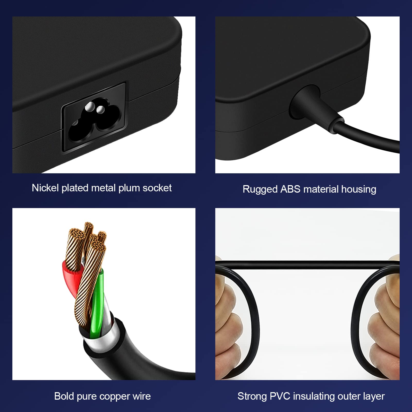 150W 20V ASUS TUF Gaming & ROG Strix Laptop Charger - Compatible with A15-FA506, A17-FA706, F15, F17, FX505GT, FX705GT, G531GT, GL531GT, G512LI - ADP-150CH B A18-150P1A AC Power Adapter - Perfect for Gaming, Work & Travel Charging