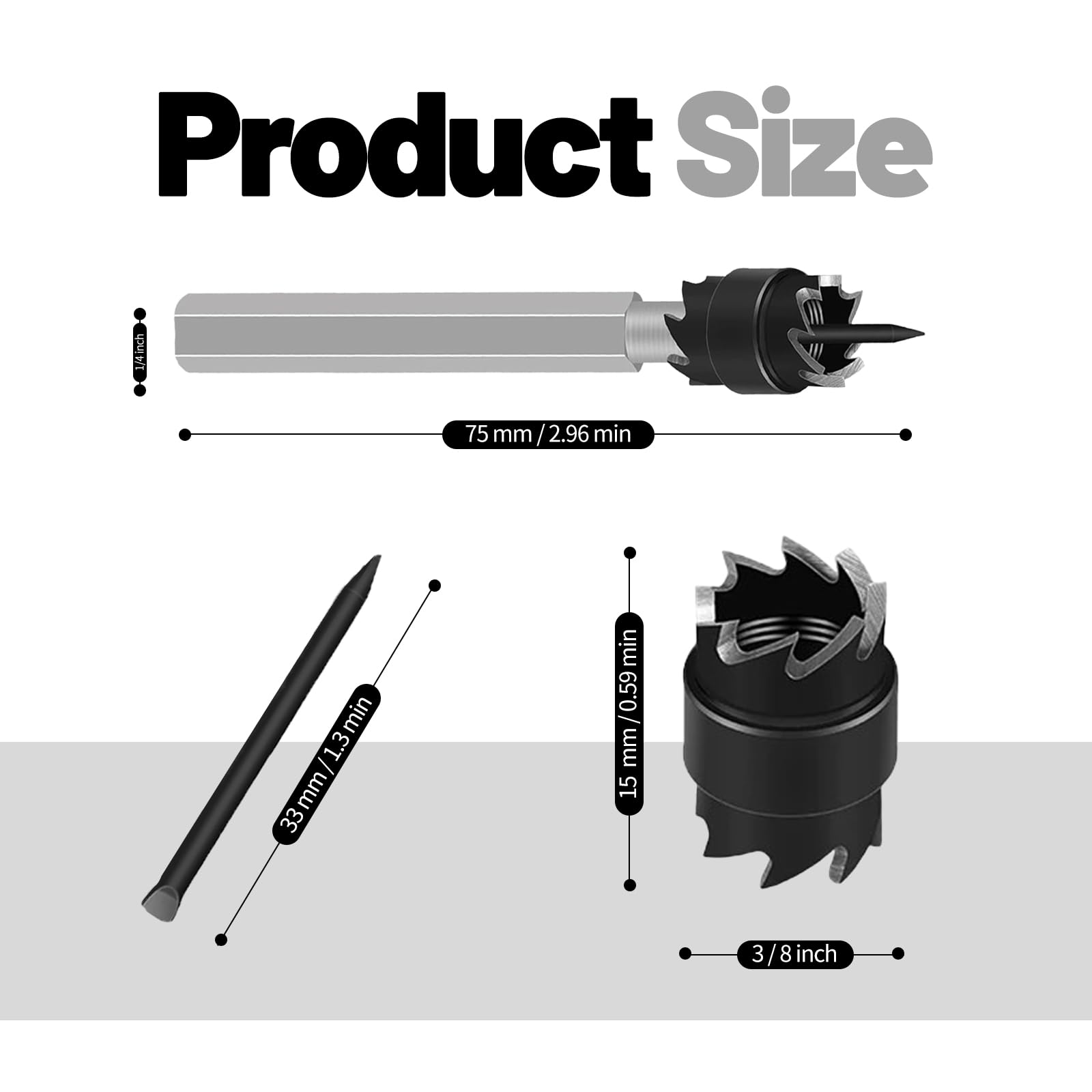 14-Piece Double Sided Spot Weld Cutter Set - 3/8